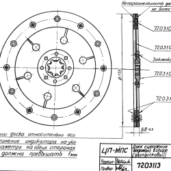 Tarcza cierna sprzęgło (6,2mm) wewnętrzna M-72 K-750 Ural BMW R71 R61 R51 R5 R6 R66